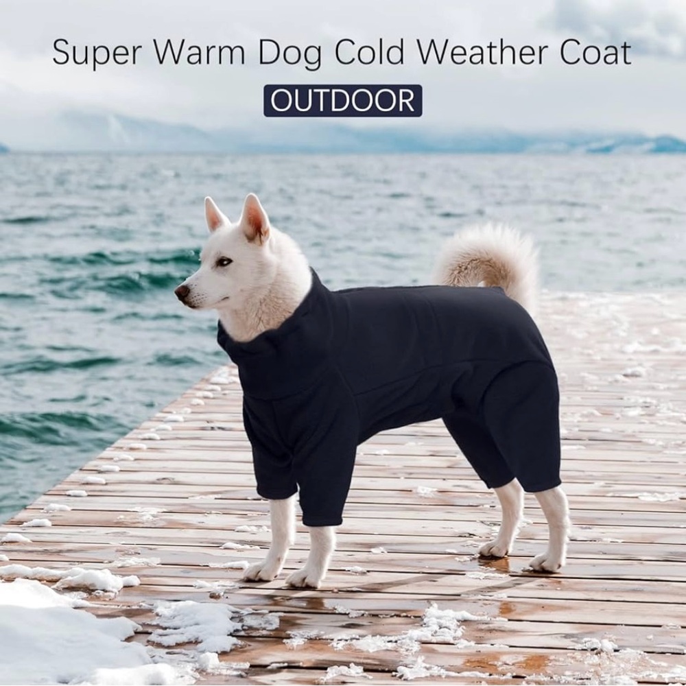 Polar fleece full body jacket for dog - Picture 2 of 7